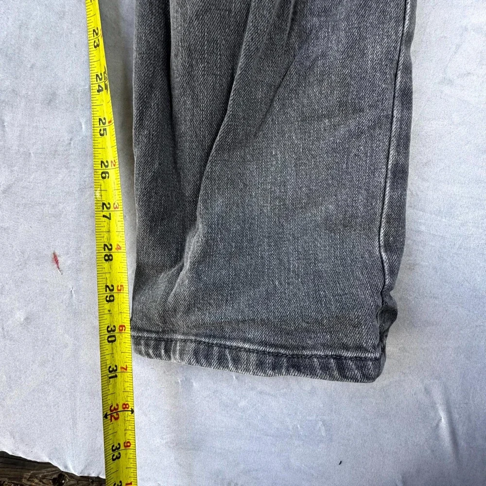 Volcom Vorta Slim Straight Jeans Men's 30 Gray Denim Zip Fly Streetwear Classic